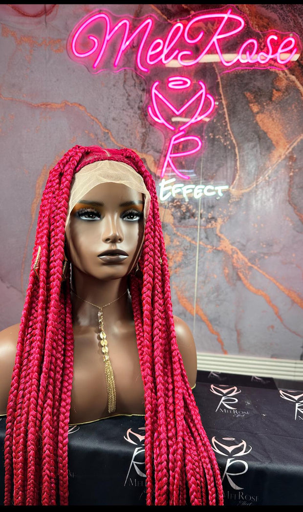 Full lace, jumbo knotless box braids