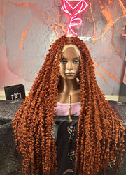 Full lace wig, mermaid braids, number 33/Auburn 40 inch