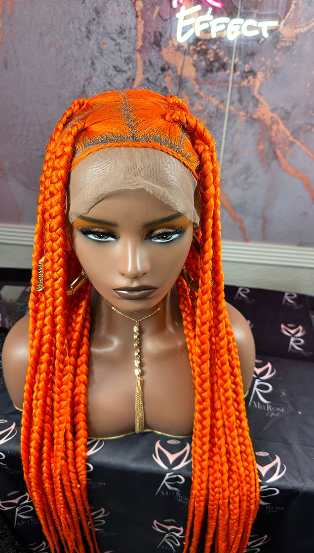 Full lace jumbo knotless box braids